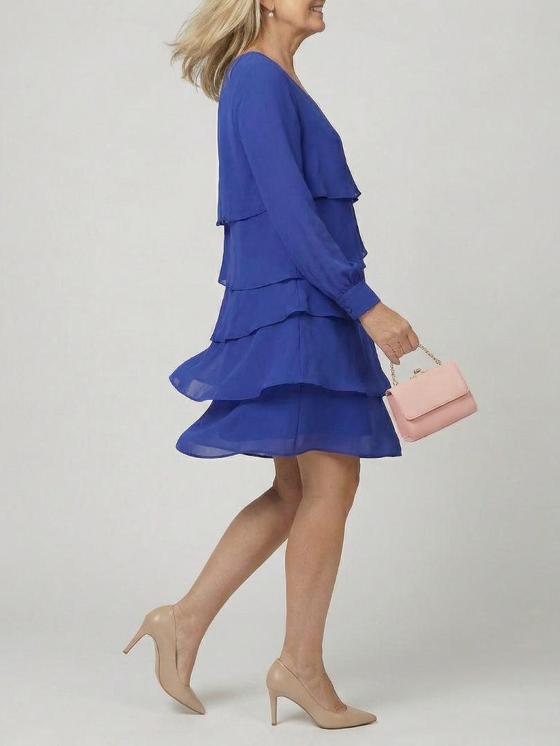 Amanda | Clean Layered Knee Length Dress