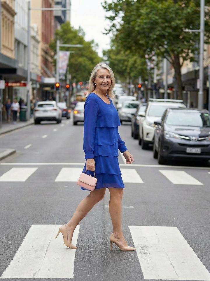 Amanda | Clean Layered Knee Length Dress