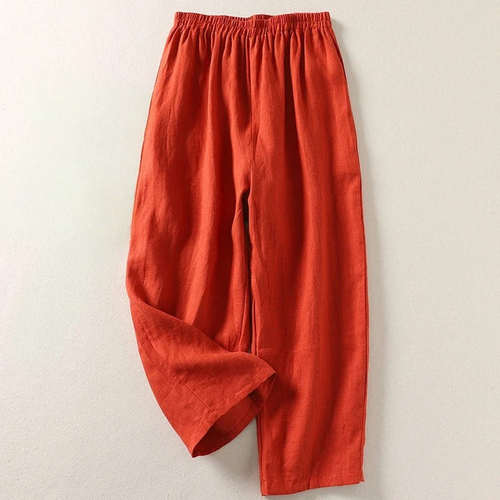 Amalia | Linen-Blend Wide-Leg Pant