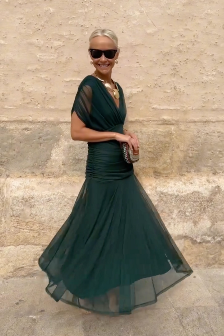 Louise | Elegant V-Neck Maxi Occasion Dress