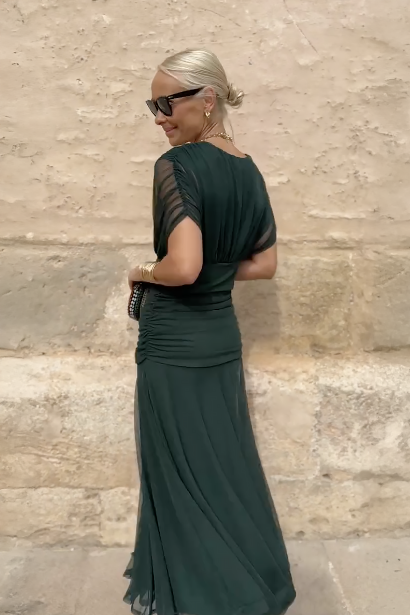 Louise | Elegant V-Neck Maxi Occasion Dress