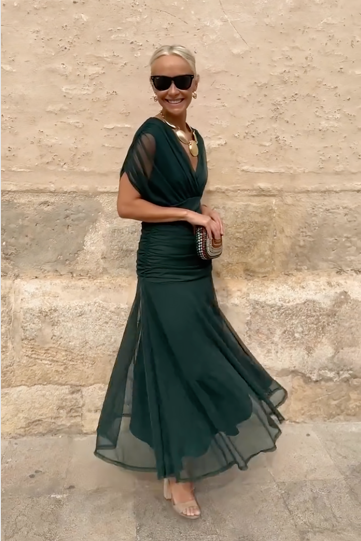 Louise | Elegant V-Neck Maxi Occasion Dress