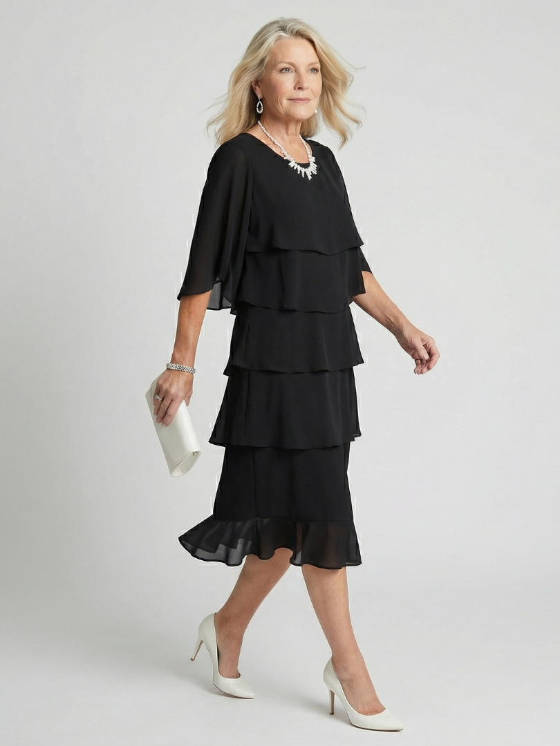 Brenda | Layered Tier Midi Dress