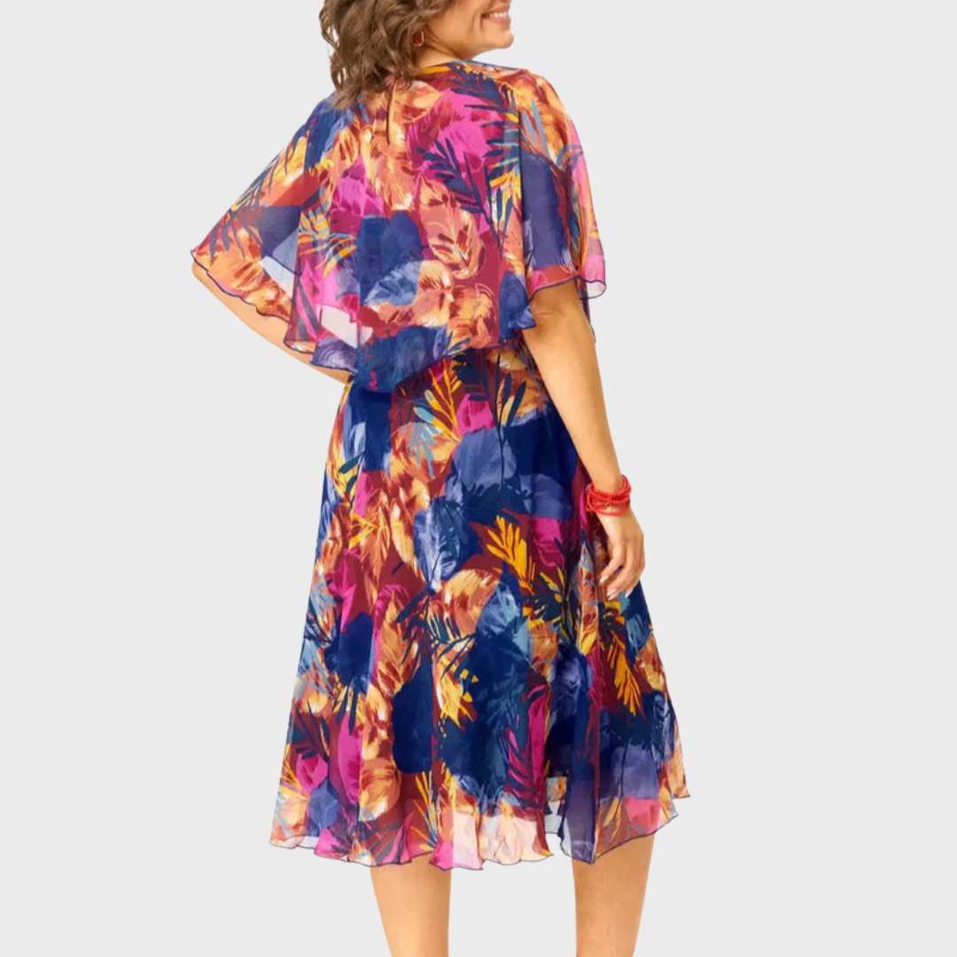 BARBARA | COMFORTABLE PLUS SIZE CHIFFON DRESS