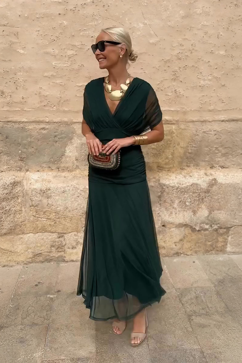 Louise | Elegant V-Neck Maxi Occasion Dress