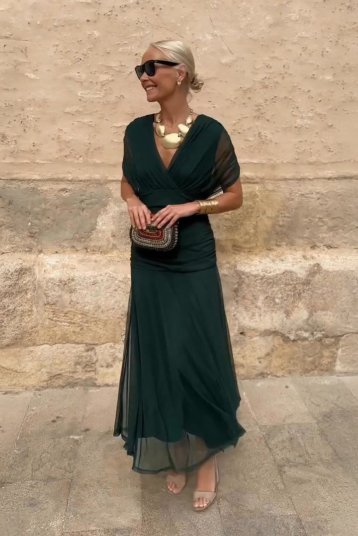 Louise | Elegant V-Neck Maxi Occasion Dress