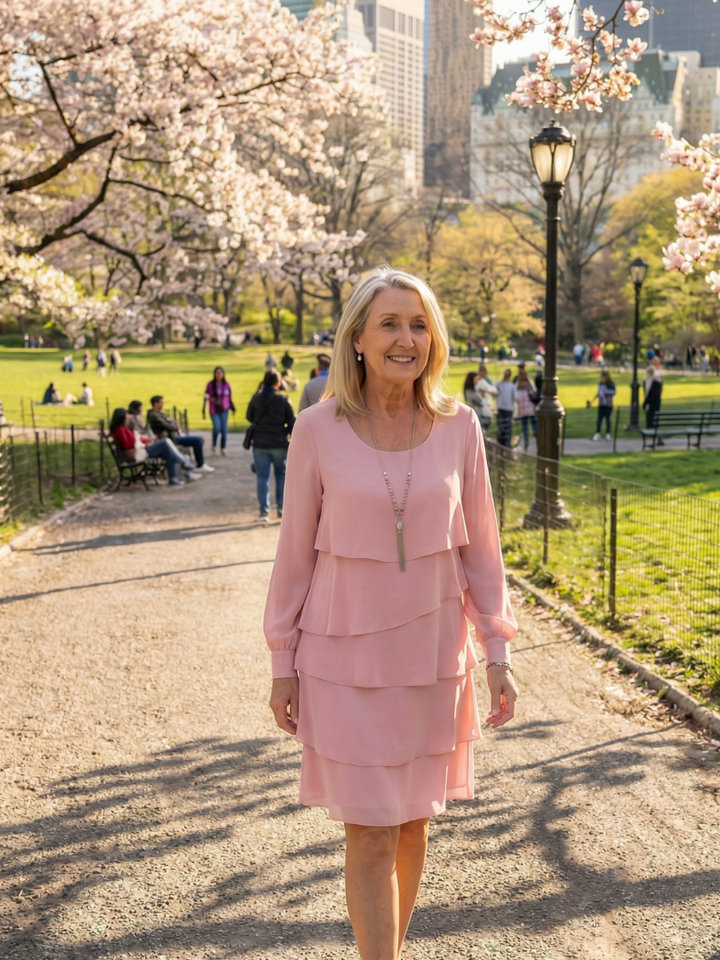 Amanda | Clean Layered Knee Length Dress