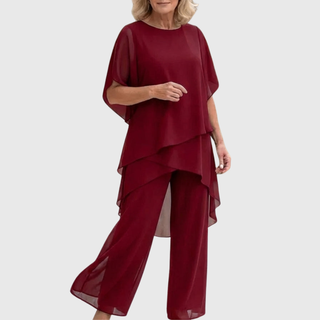 Elena | Elegant Draped Palazzo Set