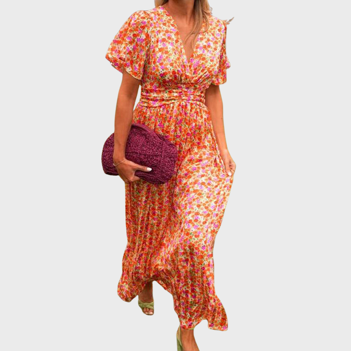 Faith | Elegant Long Dress With Flowers