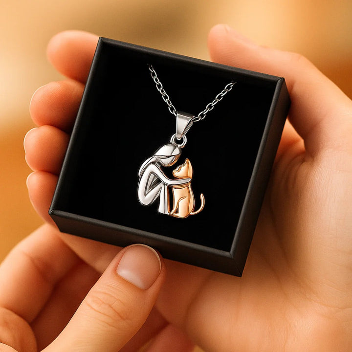 Dog/Cat Hug Pendant Necklace
