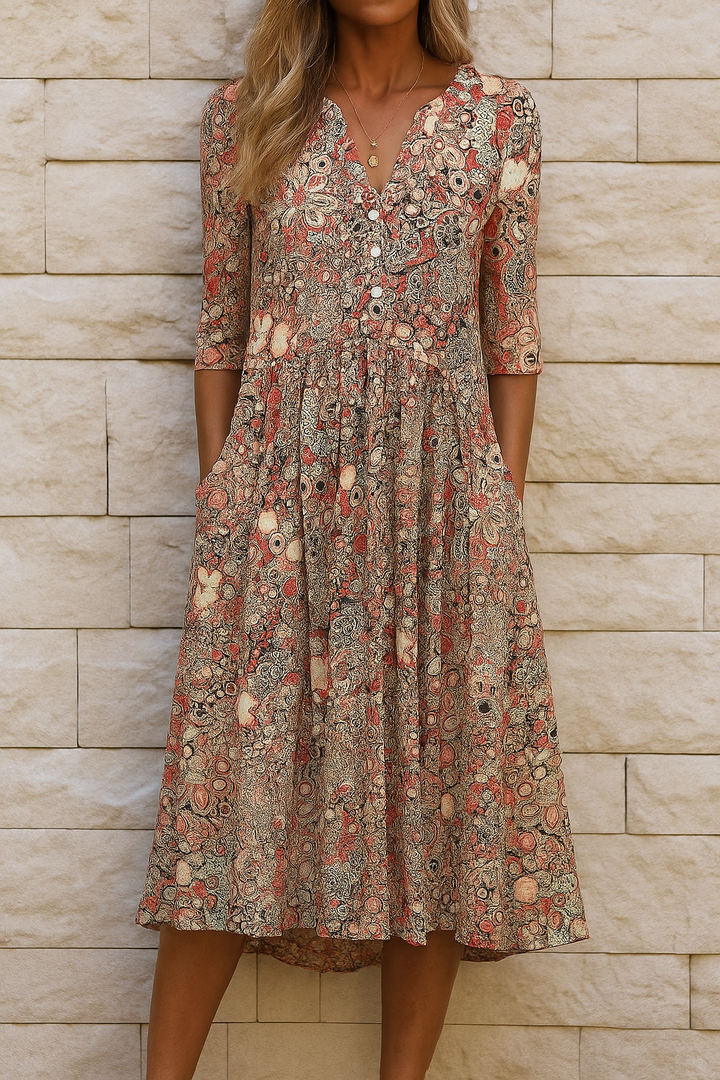 Mona - Elegant V-Neck Dress