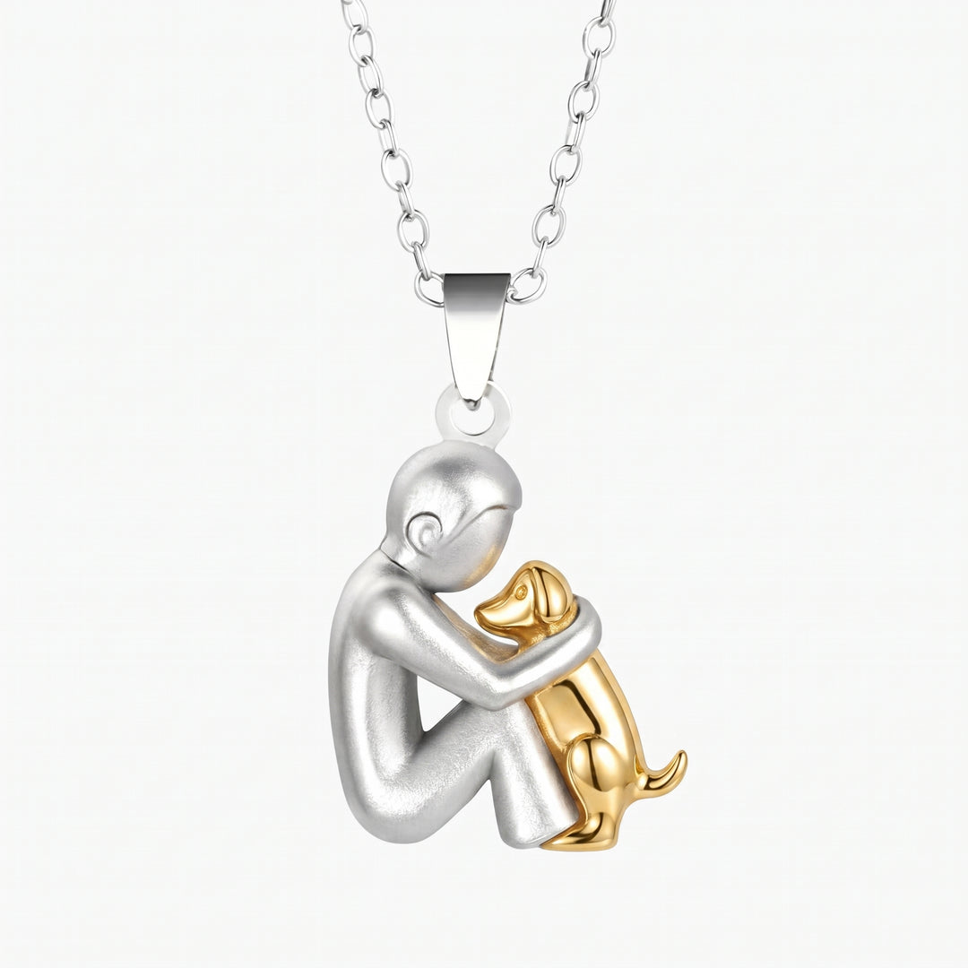 Dog/Cat Hug Pendant Necklace