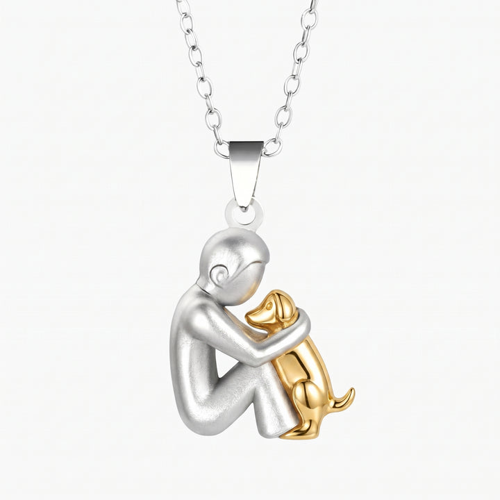 Dog/Cat Hug Pendant Necklace