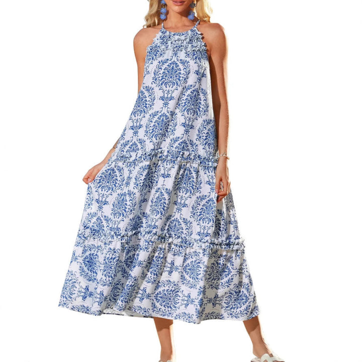FELICITY™ | Chic Boho Halter Tiered Maxi Dress