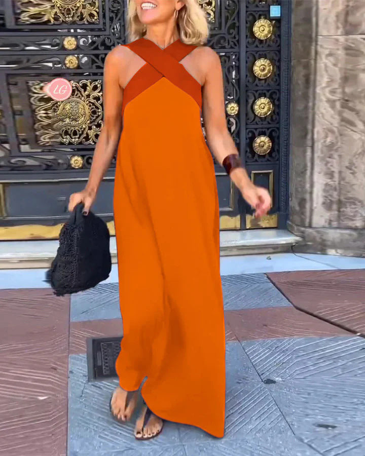 DELPHINES | DRESS WITH CROSSED CUT
