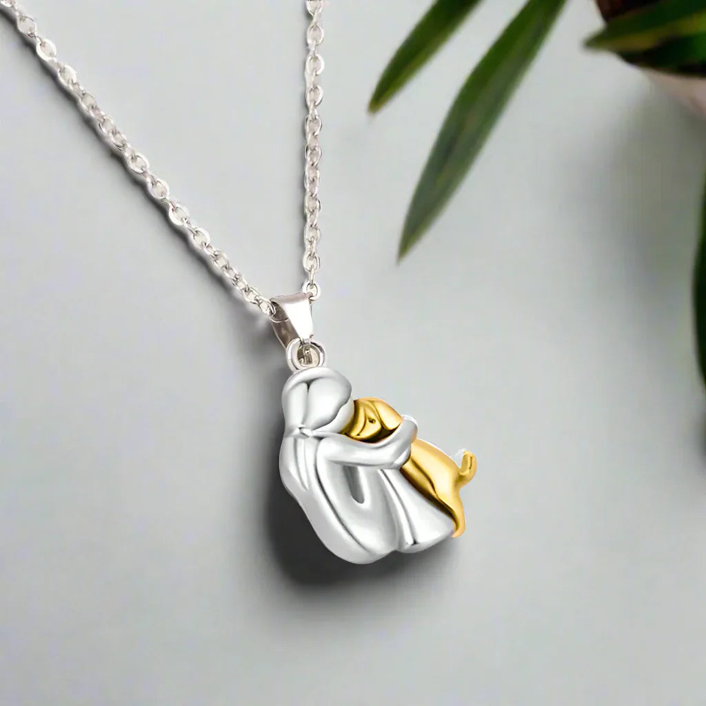 Dog/Cat Hug Pendant Necklace