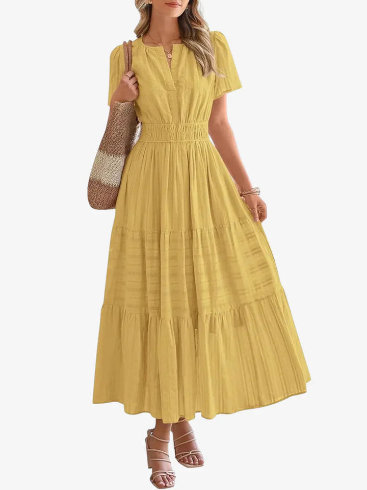 Elara™ | Boho A-Line Maxi Dress