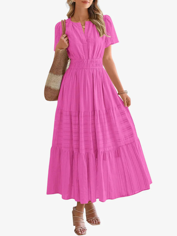Elara™ | Boho A-Line Maxi Dress
