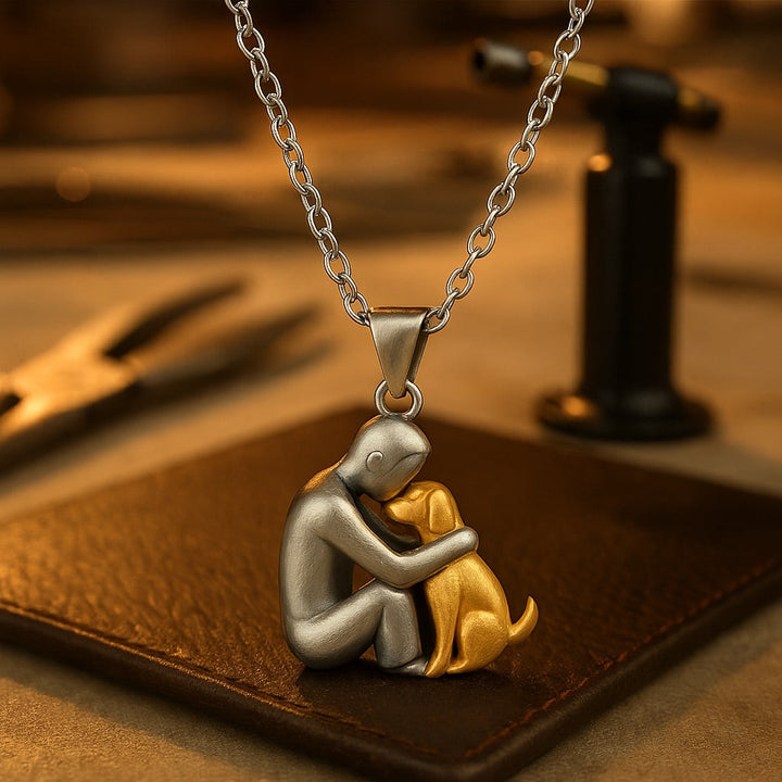 Dog/Cat Hug Pendant Necklace