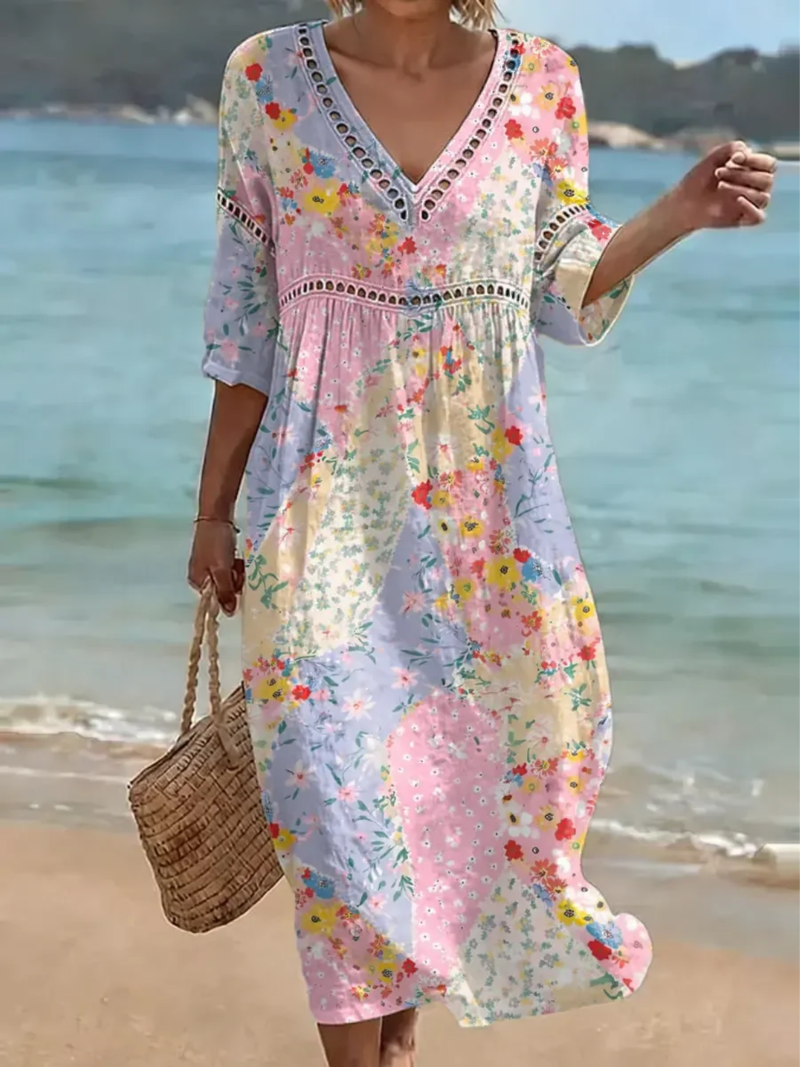 Emma | Floral Patchwork Dress