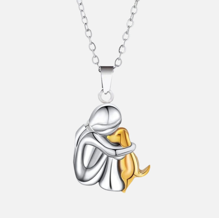 Dog/Cat Hug Pendant Necklace