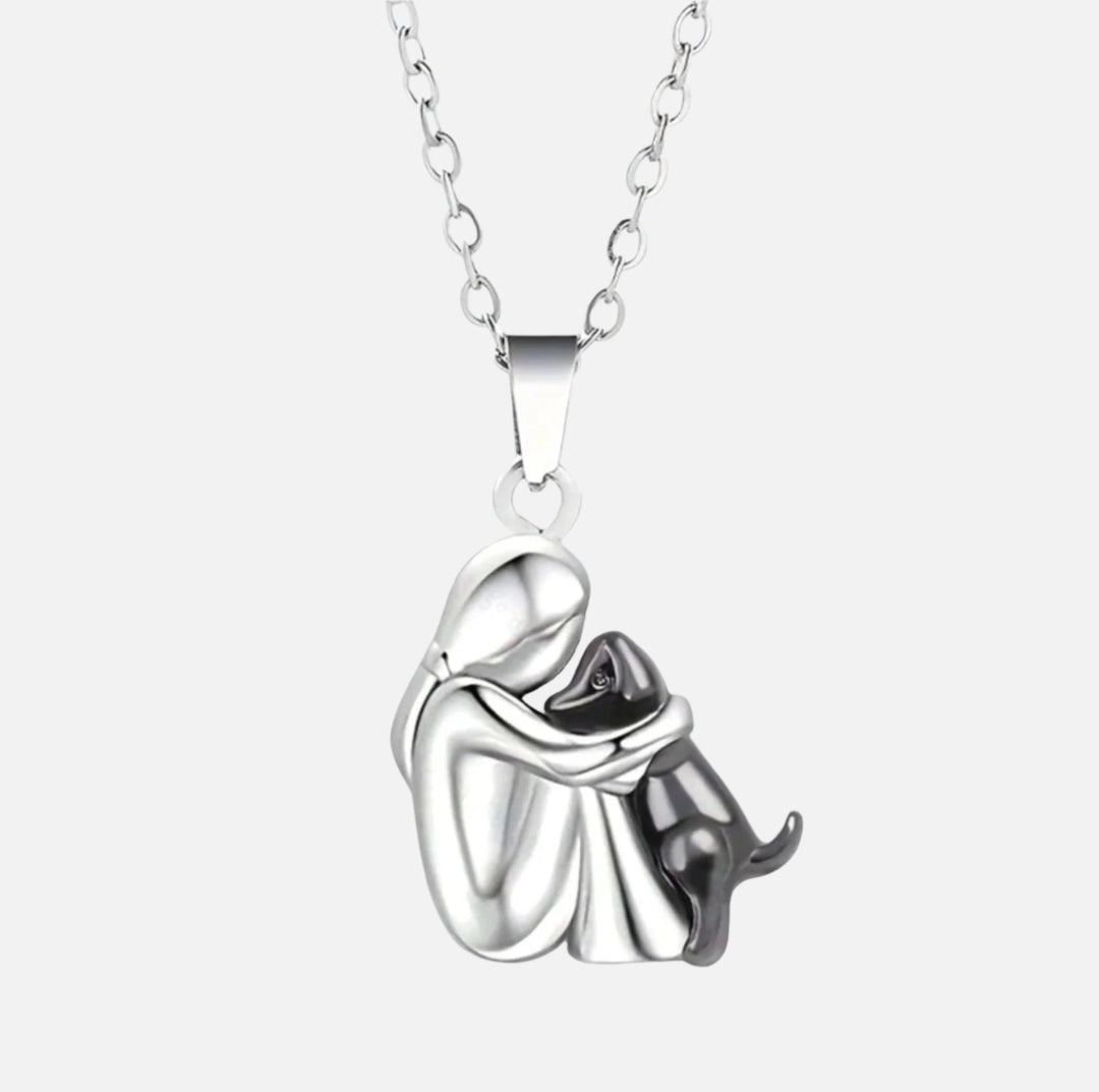 Dog/Cat Hug Pendant Necklace