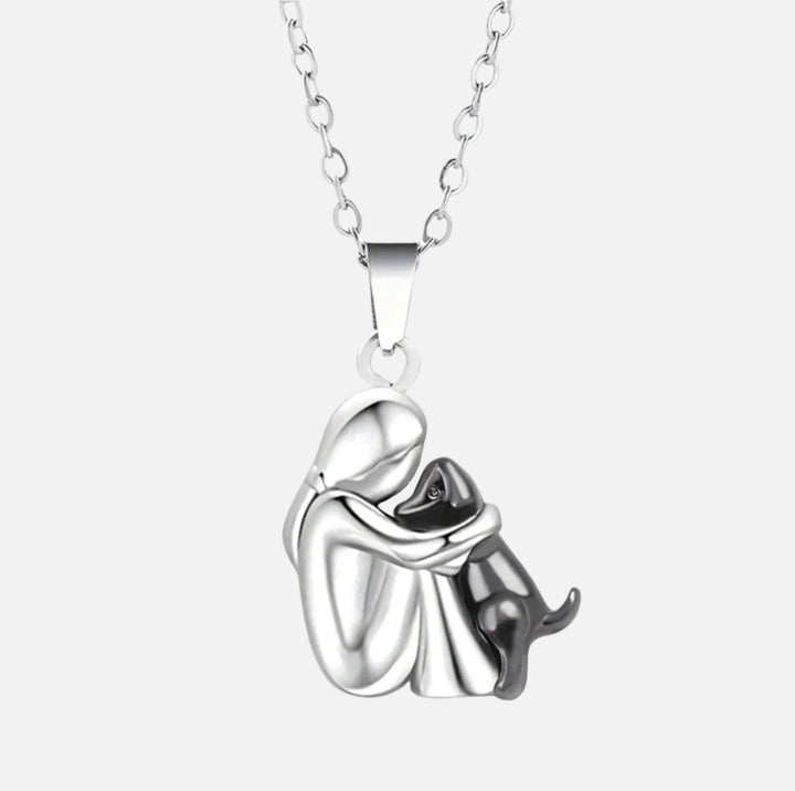 Dog/Cat Hug Pendant Necklace