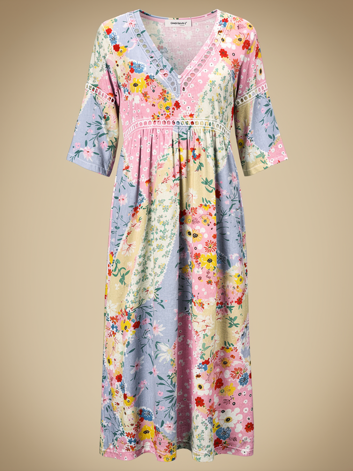 Emma | Floral Patchwork Dress