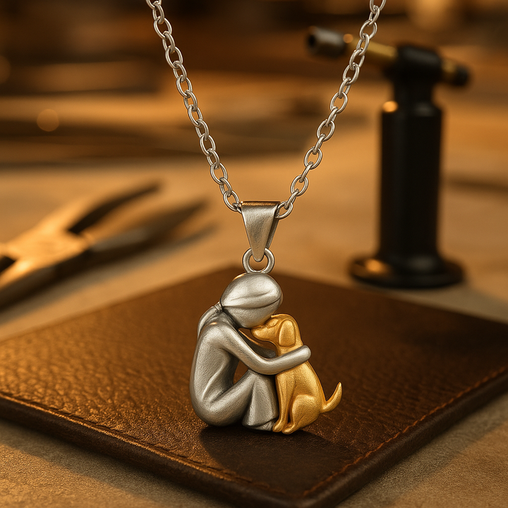 Dog/Cat Hug Pendant Necklace