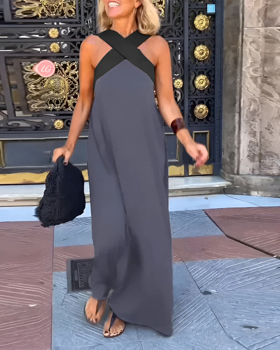 DELPHINES | DRESS WITH CROSSED CUT