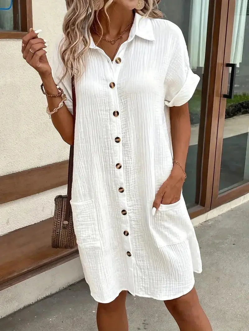 Sharon | Minimalist Shirt Dress