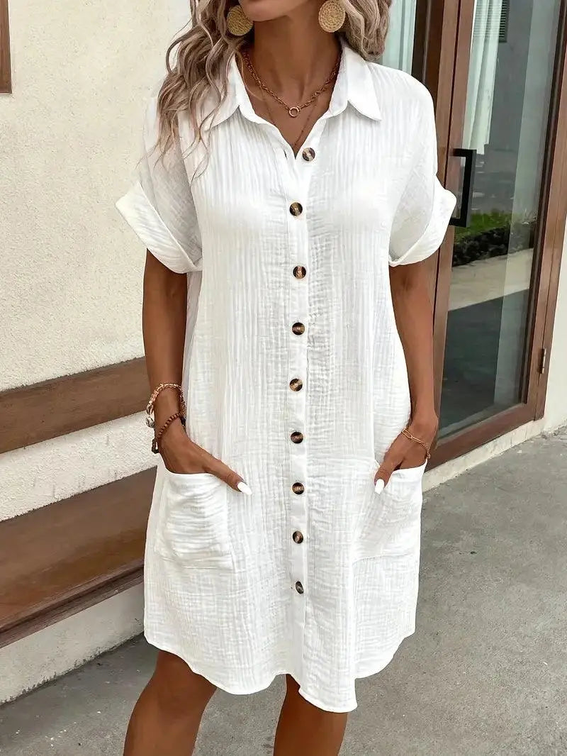 Sharon | Minimalist Shirt Dress
